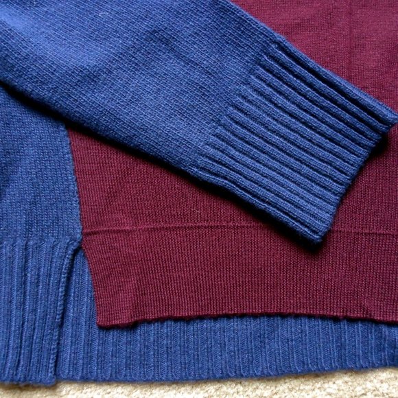 NWT $350 MARC JACOBS THE DIY TWO-TONE WOOL PULLOVER CREW NECK SWEATER JUMPER M - Picture 5 of 9